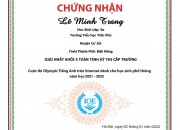 VINH DANH KỲ THI IOE CẤP TRƯỜNG VINH DANH KỲ THI IOE CẤP TRƯỜNG