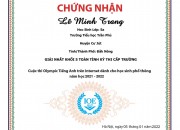 VINH DANH KỲ THI IOE CẤP TRƯỜNG